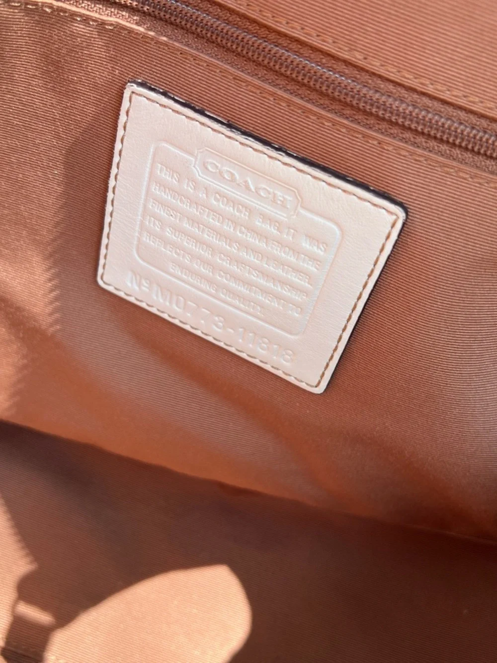 Coach Hampton Optic Signature Satchel with Turnlock - Picture 8 of 9